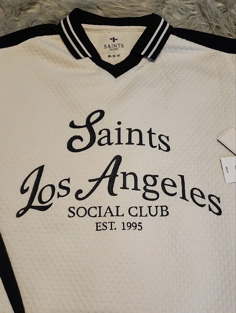 Saints Los Angeles Cream Rugby-Style Sweater- Medium
